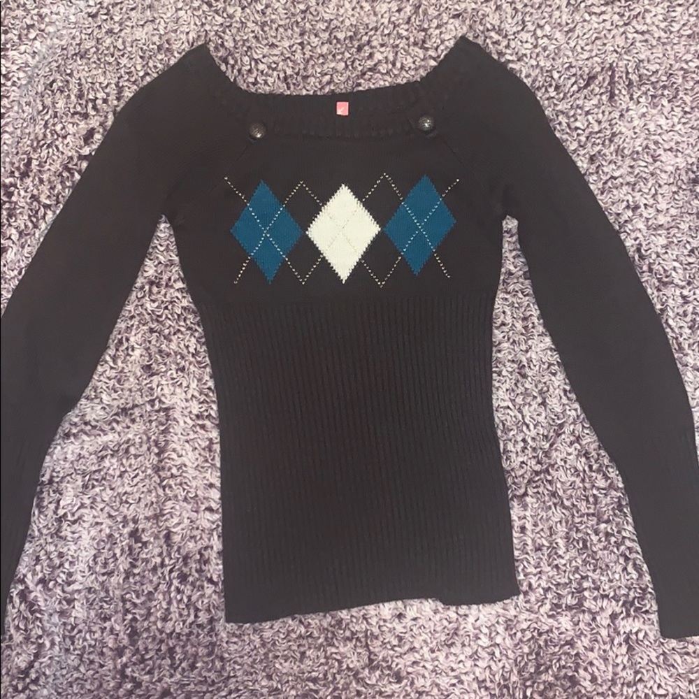 Brown Derek heart sweater M